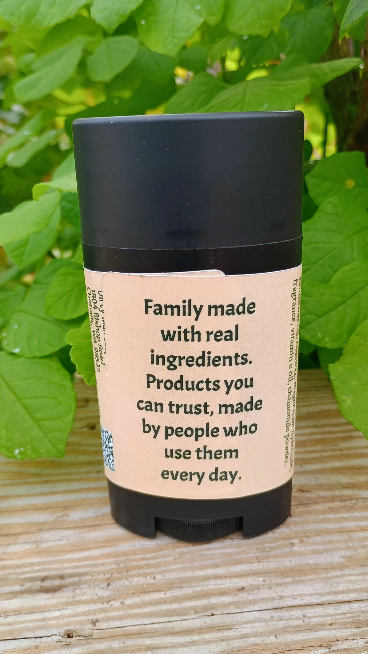 Deodorant - Helps control odor and absorb moisture, without aluminum or baking soda.